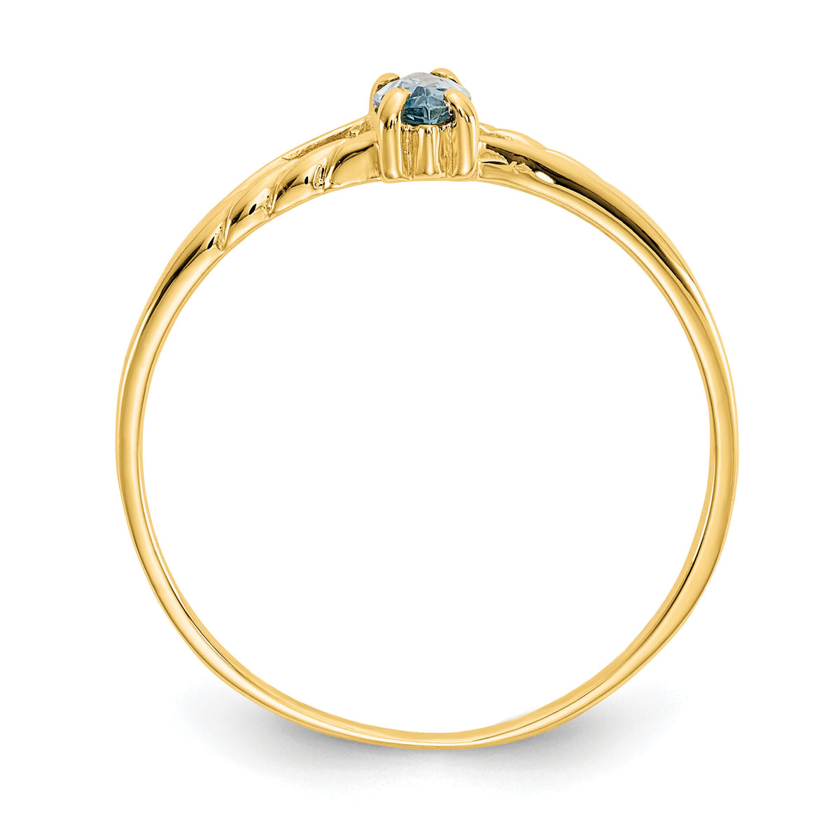 14k Aquamarine Birthstone Ring-XBR180