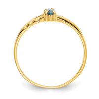 14k Aquamarine Birthstone Ring-XBR180