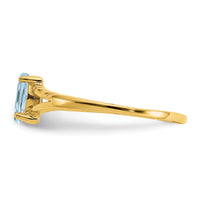14k Aquamarine Birthstone Ring-XBR180