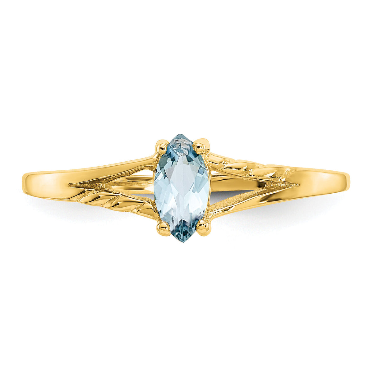 14k Aquamarine Birthstone Ring-XBR180