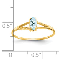 14k Aquamarine Birthstone Ring-XBR180