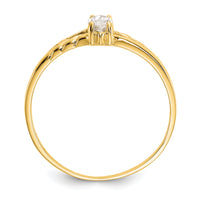 14k White Topaz Birthstone Ring-XBR181