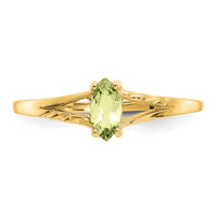14k Peridot Birthstone Ring-XBR185