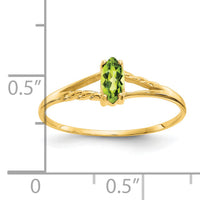 14k Peridot Birthstone Ring-XBR185
