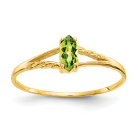 14k Peridot Birthstone Ring-XBR185