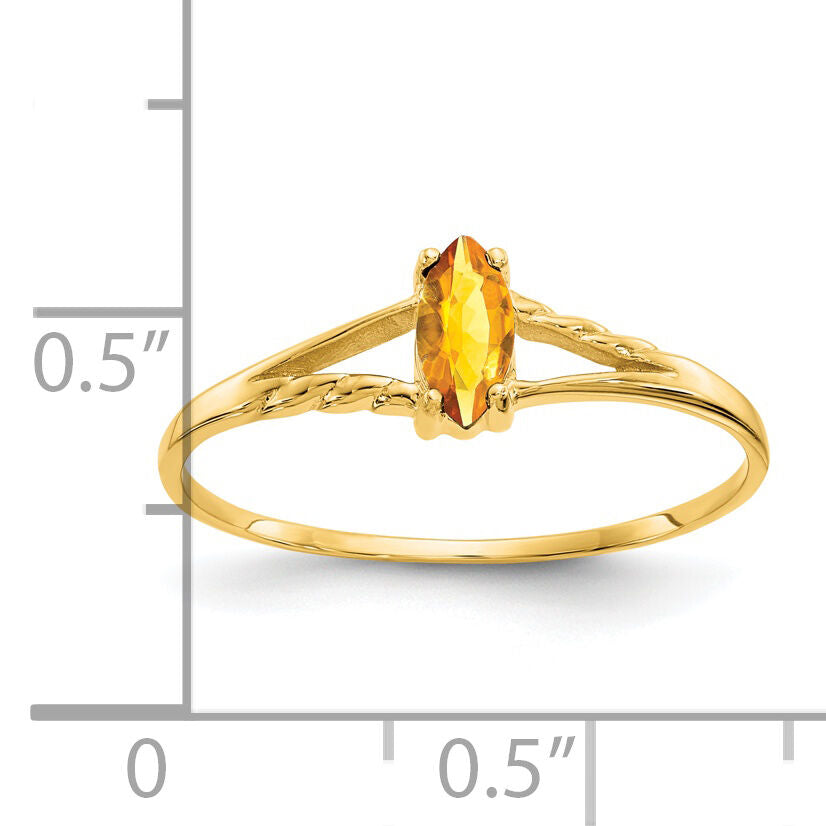 14k Citrine Birthstone Ring-XBR188