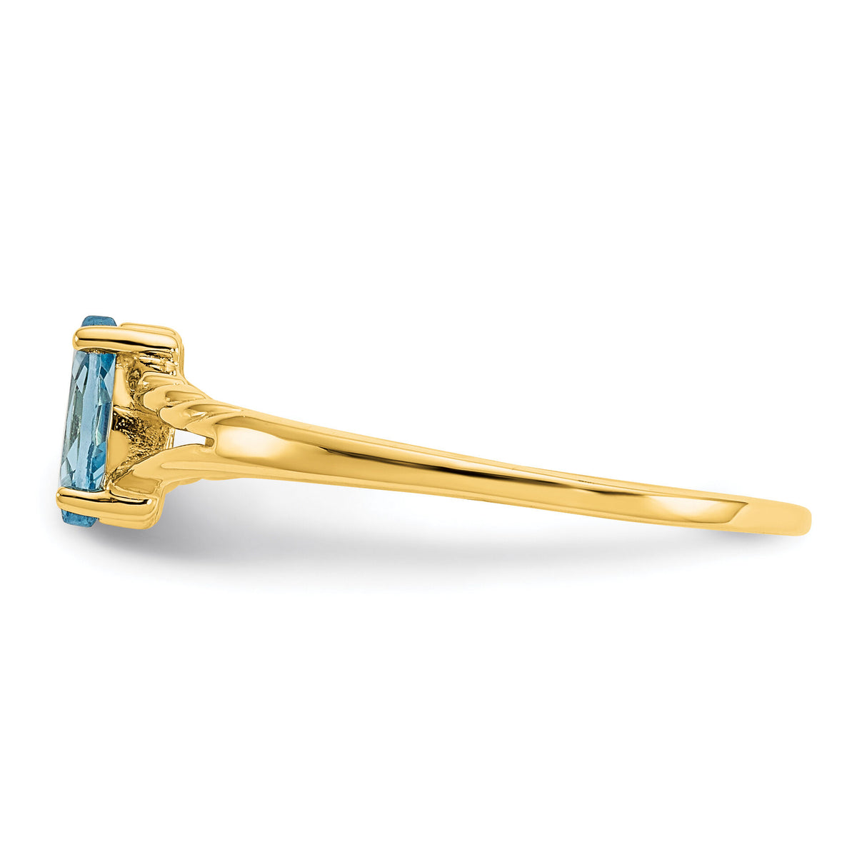 14k Blue Topaz Birthstone Ring-XBR189