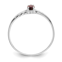 14k White Gold Birthstone Ring Mounting-XBR190M