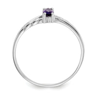 14k White Gold Amethyst Birthstone Ring-XBR191