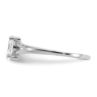 14k White Gold White Topaz Birthstone Ring-XBR193