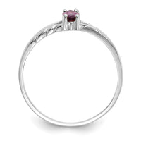 14k White Gold Rhodolite Garnet Birthstone Ring-XBR195