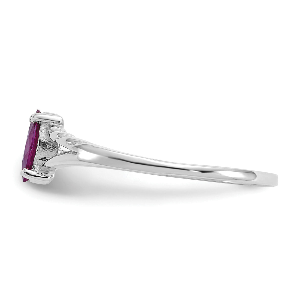 14k White Gold Rhodolite Garnet Birthstone Ring-XBR195