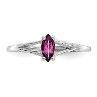 14k White Gold Rhodolite Garnet Birthstone Ring-XBR195