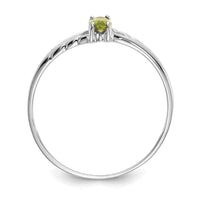 14k White Gold Peridot Birthstone Ring-XBR197