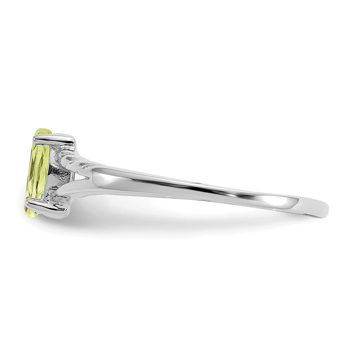 14k White Gold Peridot Birthstone Ring-XBR197