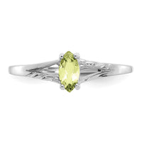14k White Gold Peridot Birthstone Ring-XBR197