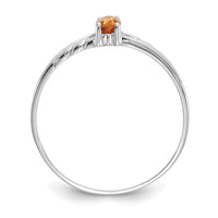 14k White Gold Citrine Birthstone Ring-XBR200