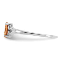 14k White Gold Citrine Birthstone Ring-XBR200