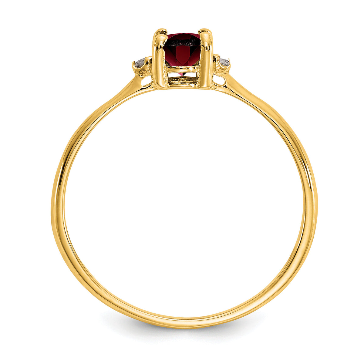 14k Diamond & Garnet Birthstone Ring-XBR202