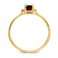 14k Diamond & Garnet Birthstone Ring-XBR202