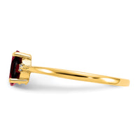 14k Diamond & Garnet Birthstone Ring-XBR202