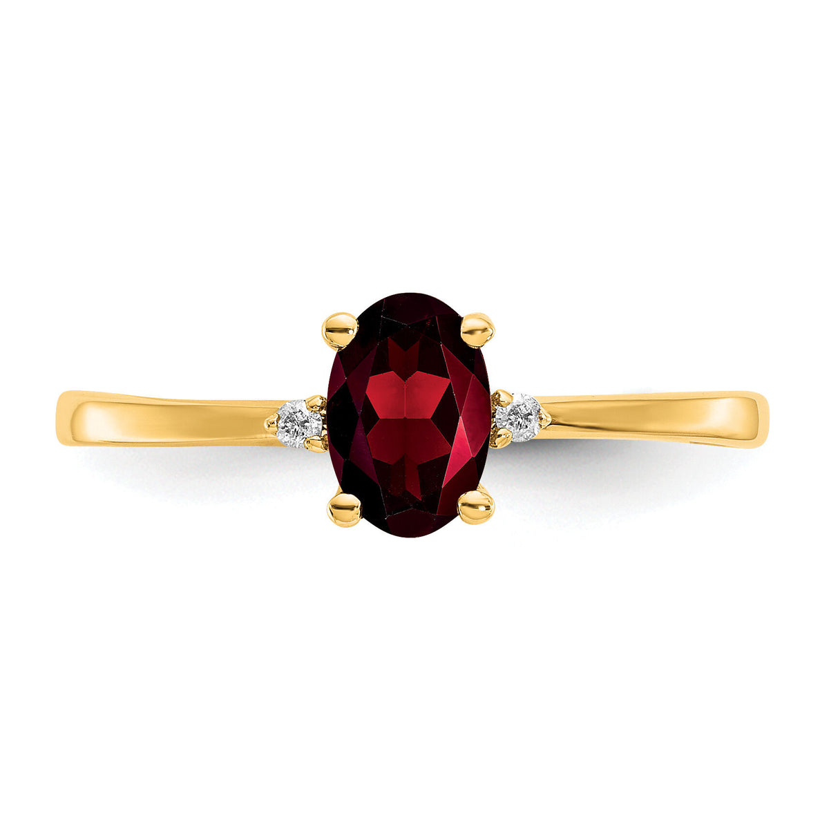 14k Diamond & Garnet Birthstone Ring-XBR202