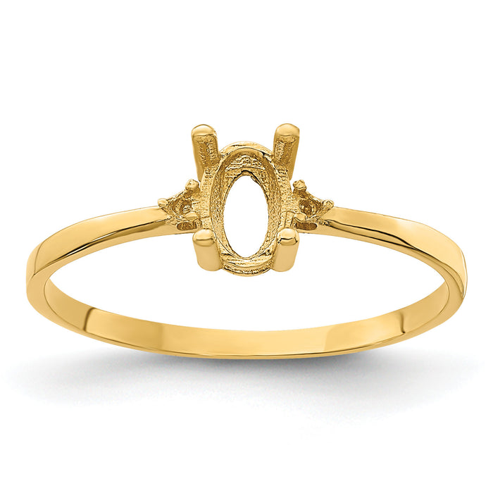 14k Birthstone Ring Mounting-XBR202M