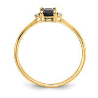 14k Diamond & Sapphire Birthstone Ring-XBR210