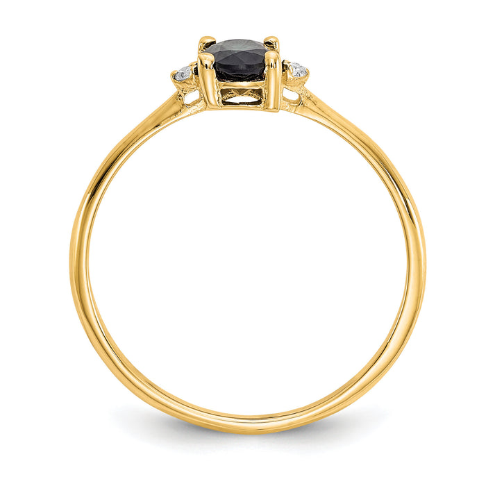14k Diamond & Sapphire Birthstone Ring-XBR210