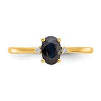 14k Diamond & Sapphire Birthstone Ring-XBR210