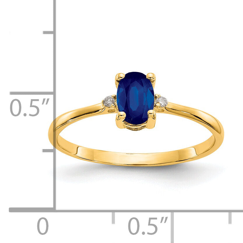 14k Diamond & Sapphire Birthstone Ring-XBR210