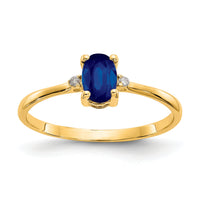 14k Diamond & Sapphire Birthstone Ring-XBR210