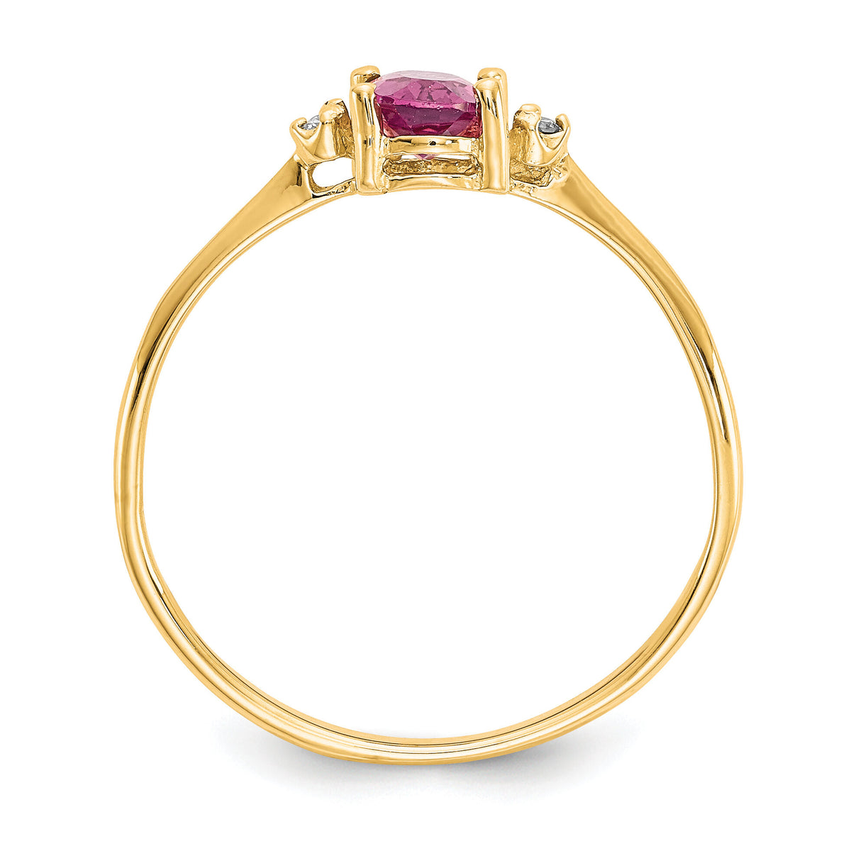 14k Diamond & Pink Tourmaline Birthstone Ring-XBR211