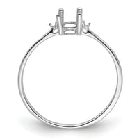 14k White Gold Birthstone Ring Mounting-XBR214M