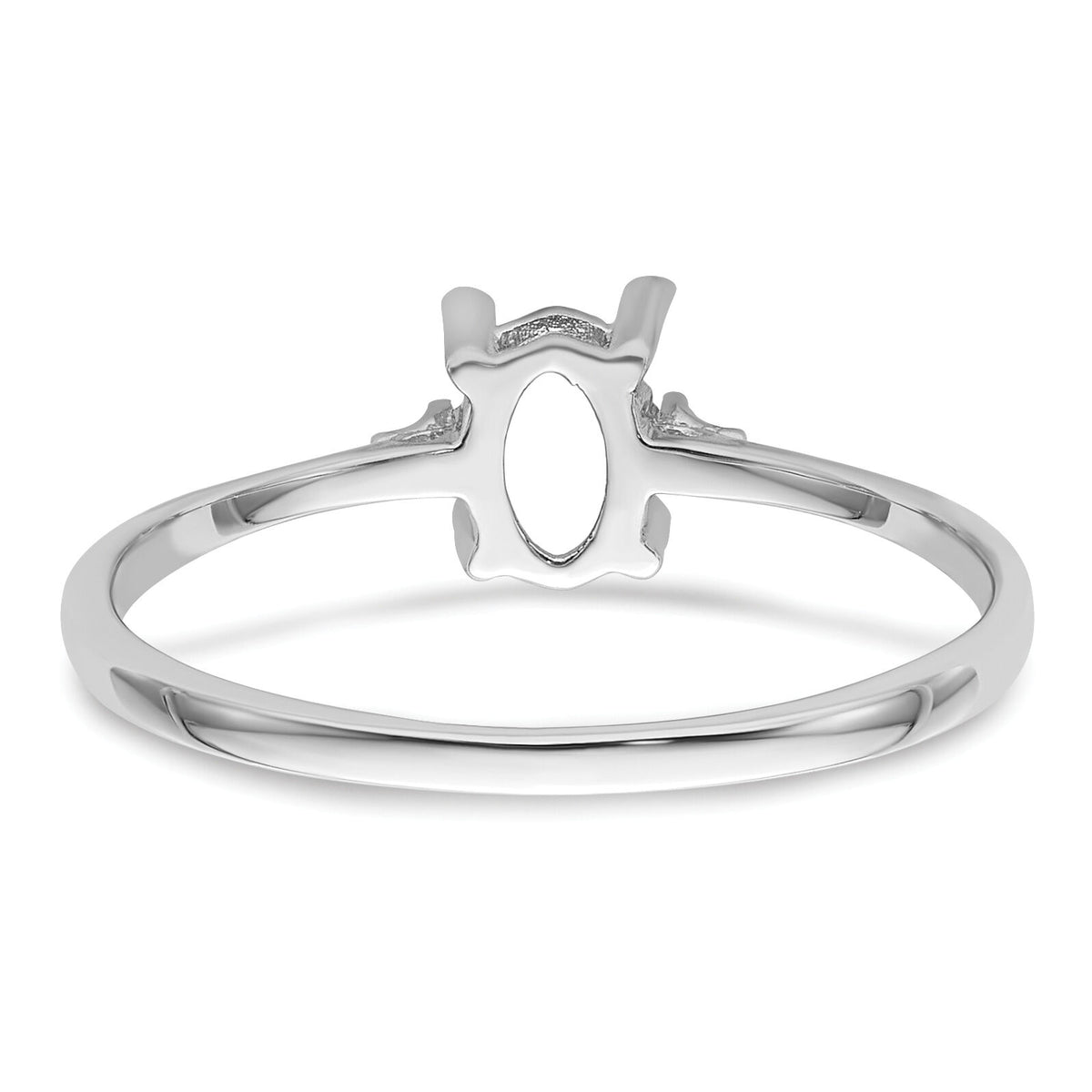 14k White Gold Birthstone Ring Mounting-XBR214M