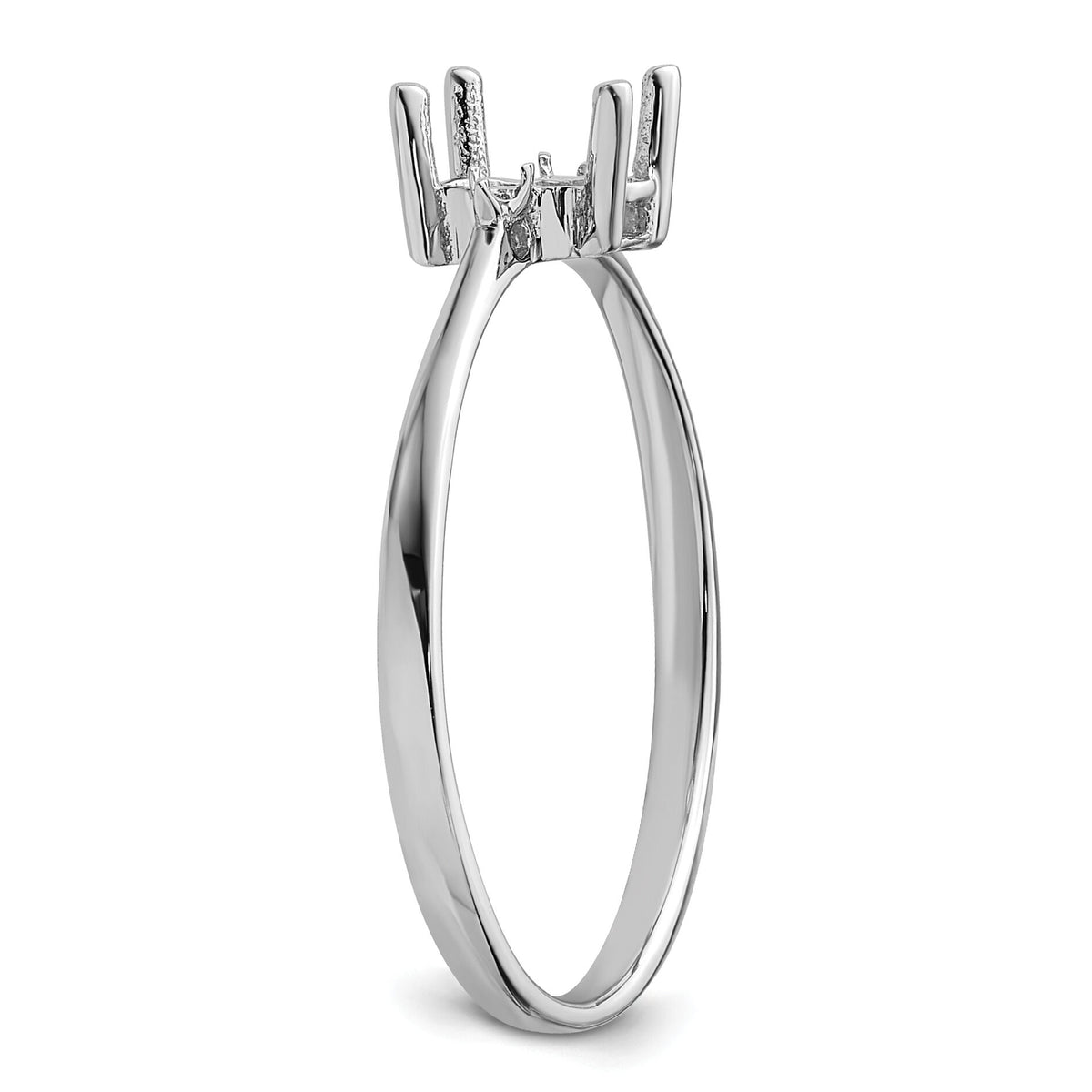 14k White Gold Birthstone Ring Mounting-XBR214M