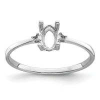 14k White Gold Birthstone Ring Mounting-XBR214M