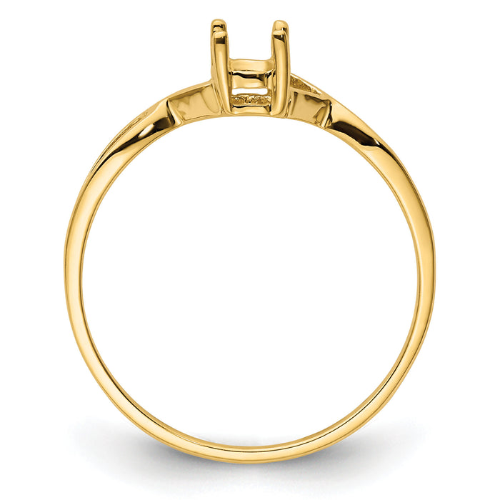 14k Birthstone Ring Mounting-XBR226M