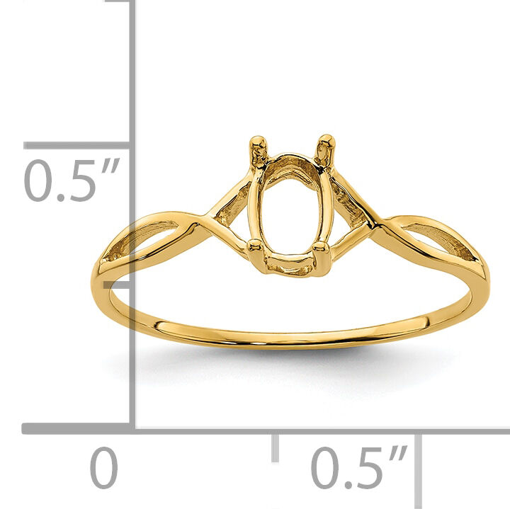 14k Birthstone Ring Mounting-XBR226M