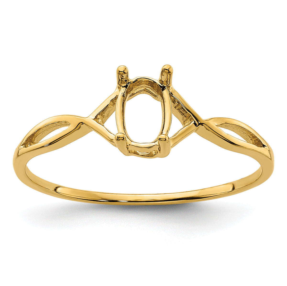 14k Birthstone Ring Mounting-XBR226M