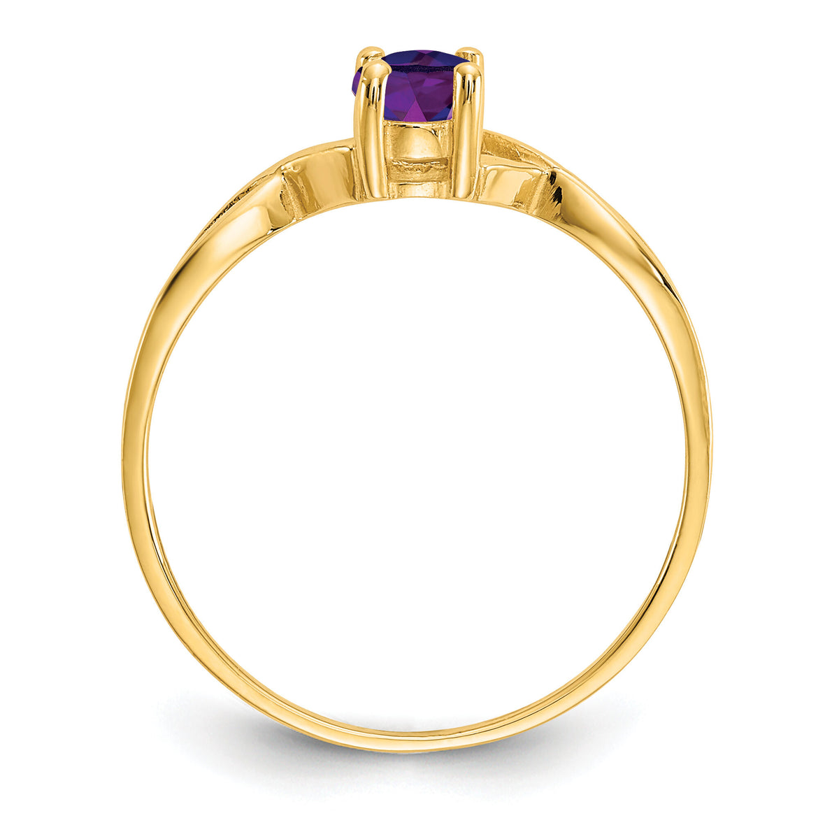 14k Amethyst Birthstone Ring-XBR227