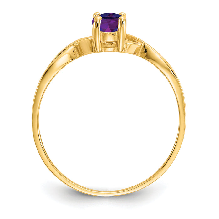 14k Amethyst Birthstone Ring-XBR227