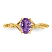 14k Amethyst Birthstone Ring-XBR227