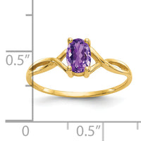 14k Amethyst Birthstone Ring-XBR227