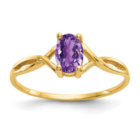 14k Amethyst Birthstone Ring-XBR227