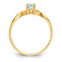 14k Aquamarine Birthstone Ring-XBR228