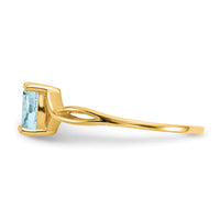 14k Aquamarine Birthstone Ring-XBR228