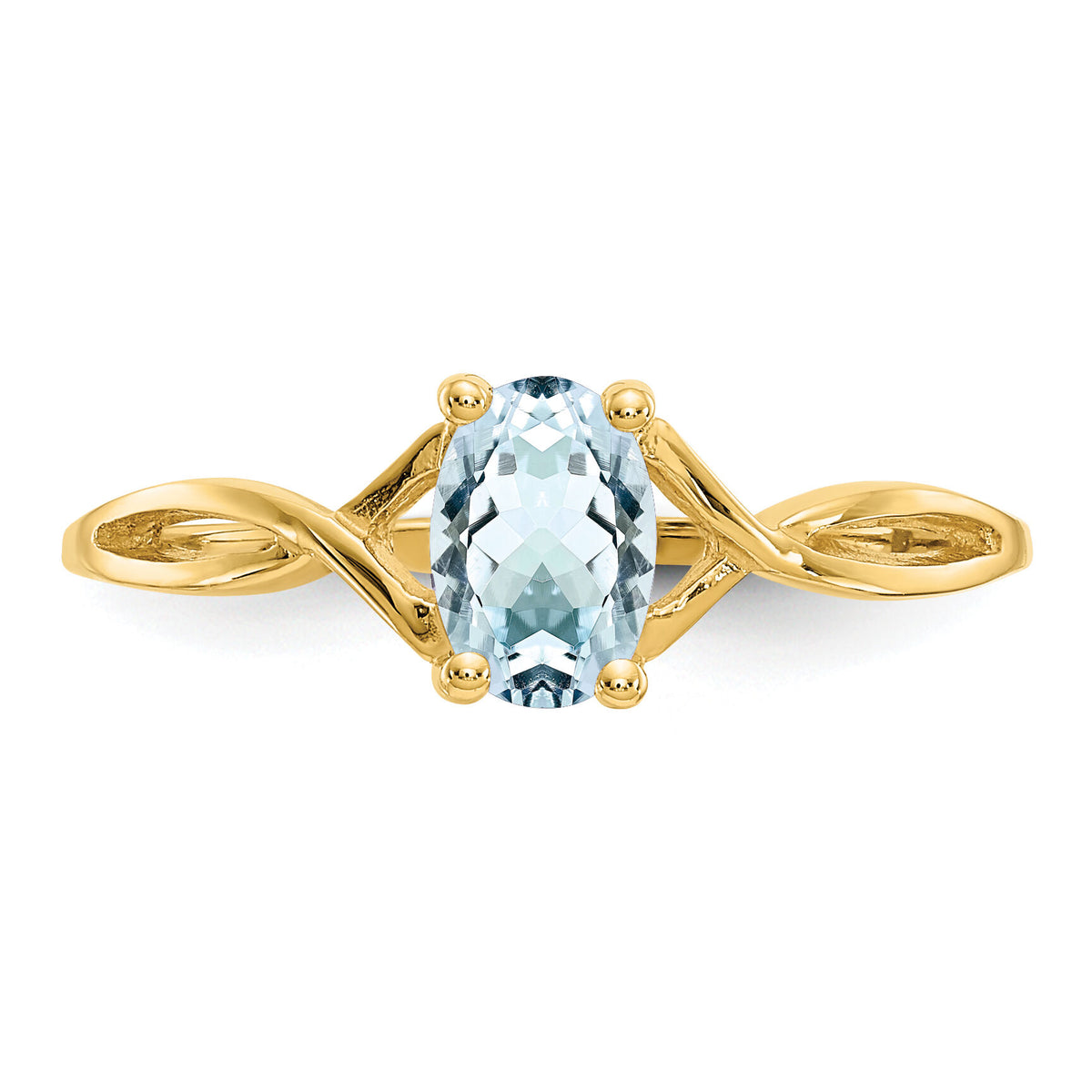 14k Aquamarine Birthstone Ring-XBR228