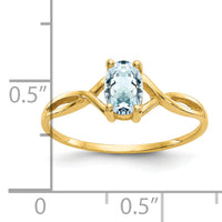 14k Aquamarine Birthstone Ring-XBR228