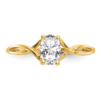 14k White Topaz Birthstone Ring-XBR229